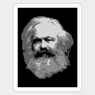 Karl Marx Black and White Sticker